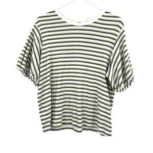Levi's size 2X striped short sleeve t-shirt‎ top shirt blouse white yellow black